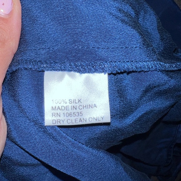 Blue Silk Collared Tshirts - Picture 6 of 6